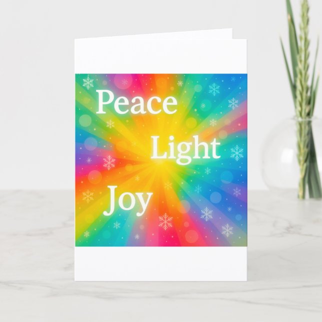 Peace Light Joy Holiday Card (Front)