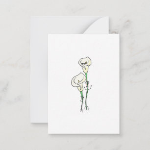 peace lilies, cute flower themed card