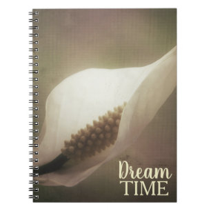 Peace Lily Floral Dream Time Phrase Notebook