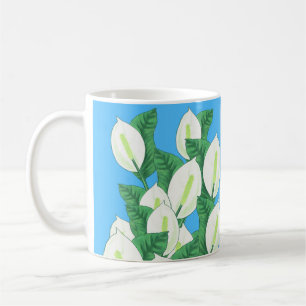 Peace Lily Illustration Coffee Mug