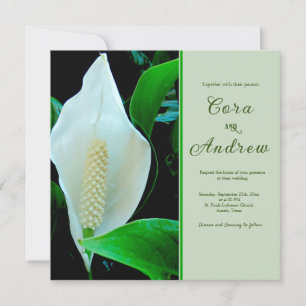 Peace Lily Wedding Invitation