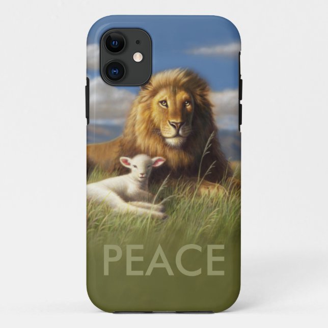 Peace Lion and Lamb iphone case (Back)
