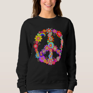 Peace Love  60 S 70 S Hippie Costume Colourful Flo Sweatshirt