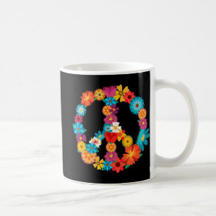 Peace Love   60's 70's Hippie Costume Colourful Fl Coffee Mug