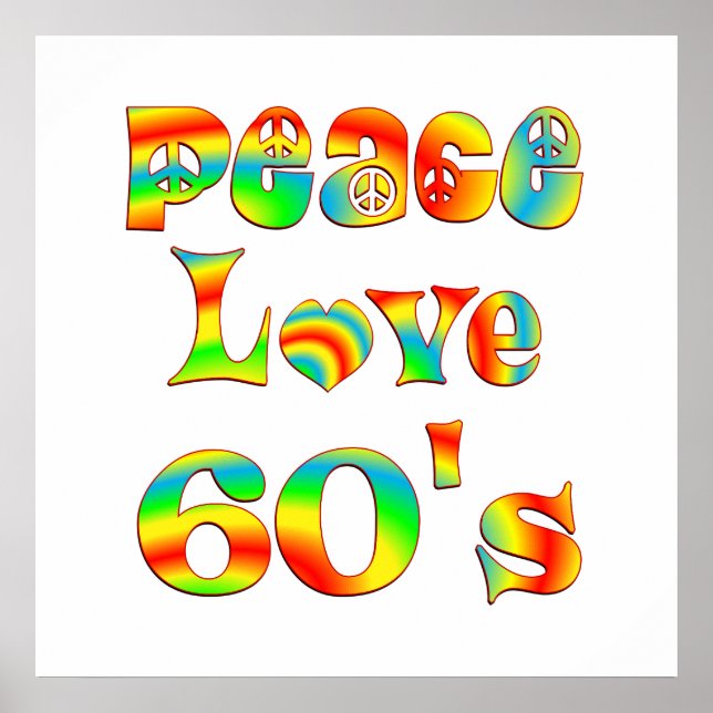 Peace Love 60's Poster (Front)