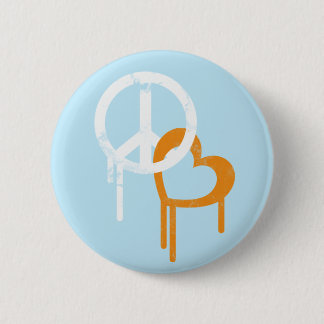 Peace & Love 6 Cm Round Badge
