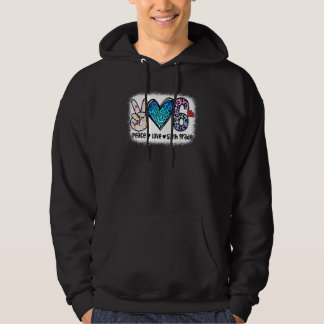 Peace Love 6th Grade Squad Back To School Student  Hoodie