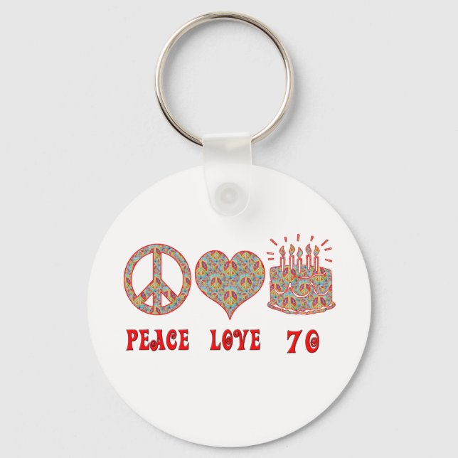Peace Love 70 Key Ring (Front)