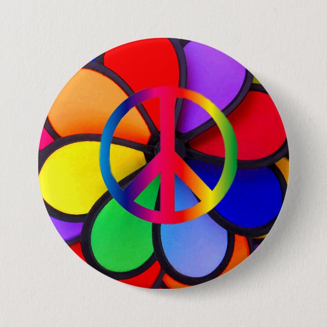 Peace & Love_ 7.5 Cm Round Badge (Front)