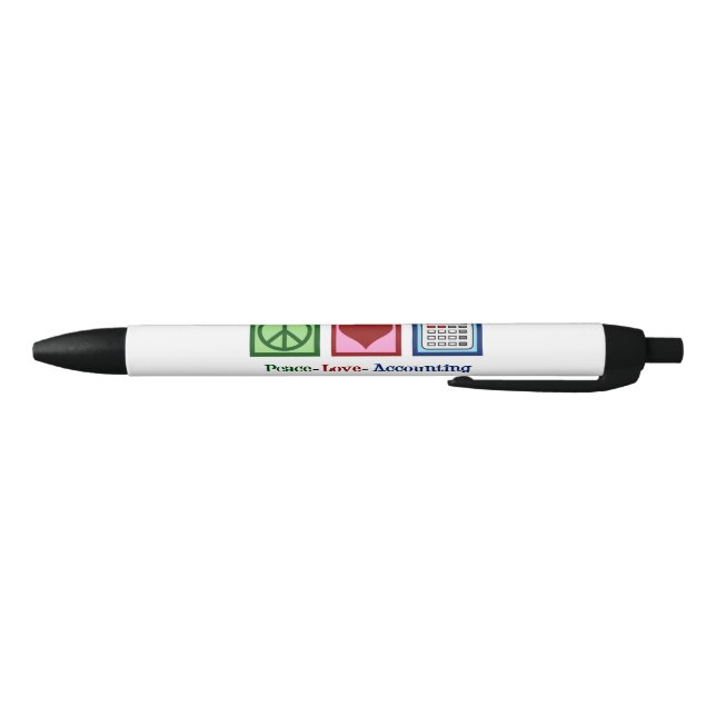 Peace Love Accounting Custom Black Ink Pen (Bottom)