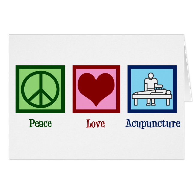 Peace Love Acupuncture Office Holiday Card (Front Horizontal)