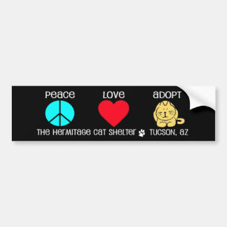 Peace, Love, Adopt- Bumper Sticker
