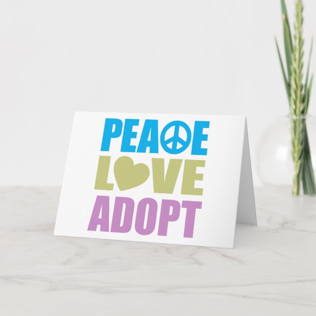 Peace Love Adopt Card (Front)