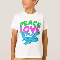 Peace Love Aeroplanes Cute Kids Aeroplane