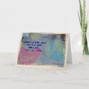 Peace & Love - All I Need - Personalise/Customise Holiday Card