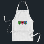 Peace Love Alpaca Standard Apron<br><div class="desc">I love cute alpacas. A pretty alpaca next to a peace sign and a heart.</div>