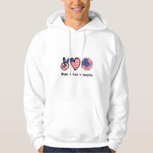 Peace Love America Men's hoodie