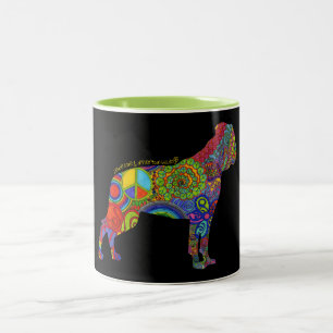 "Peace Love & American Bulldogs" Pop Art Mug