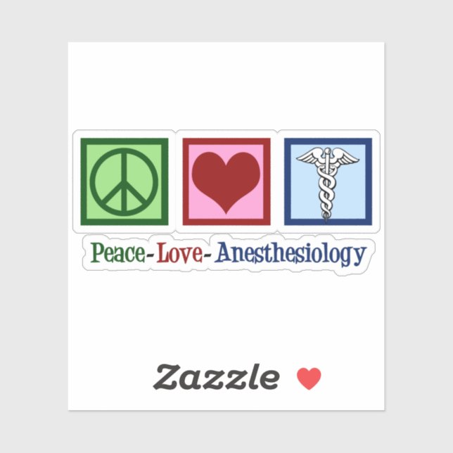 Peace Love Anaesthesiology (Sheet)
