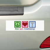 Peace Love Anaesthesiology Bumper Sticker (On Car)