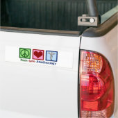 Peace Love Anaesthesiology Bumper Sticker (On Truck)
