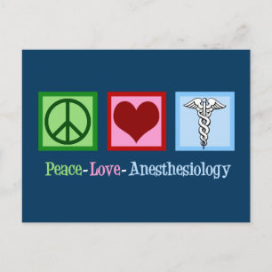 Peace Love Anaesthesiology Postcard