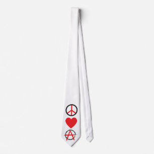 Peace Love Anarchy simple tie