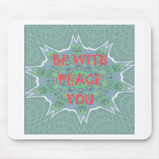 Peace, Love, and African Print: Peace Be With You Mouse Pad (Front)