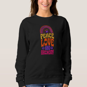 Peace Love And Archery Bohemian Rainbow Psychedeli Sweatshirt