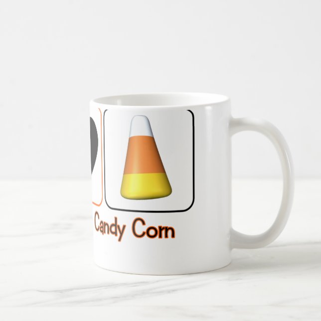 Peace, Love and Candy Corn Coffee Mug (Right)