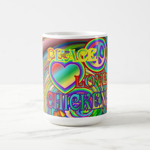 Peace, Love, and Chickens Coffee Mug