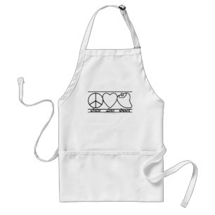 Peace Love and Chilies Standard Apron