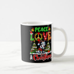 Peace Love And Christmas Adorable Santa Goat Owner Coffee Mug