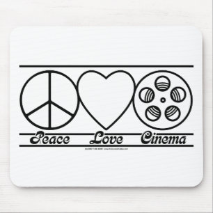 Peace Love and Cinema Mouse Pad