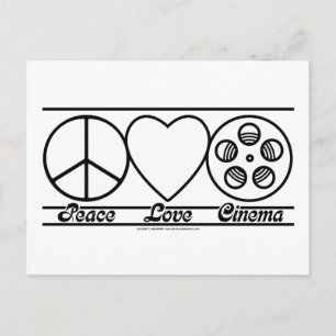 Peace Love and Cinema Postcard