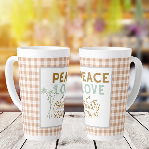 Peace Love and Country Music Latte Mug
