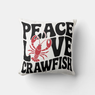 Peace Love and Crawfish Cajun Cushion