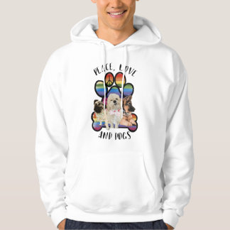 Peace, Love, and Dogs Hoodie