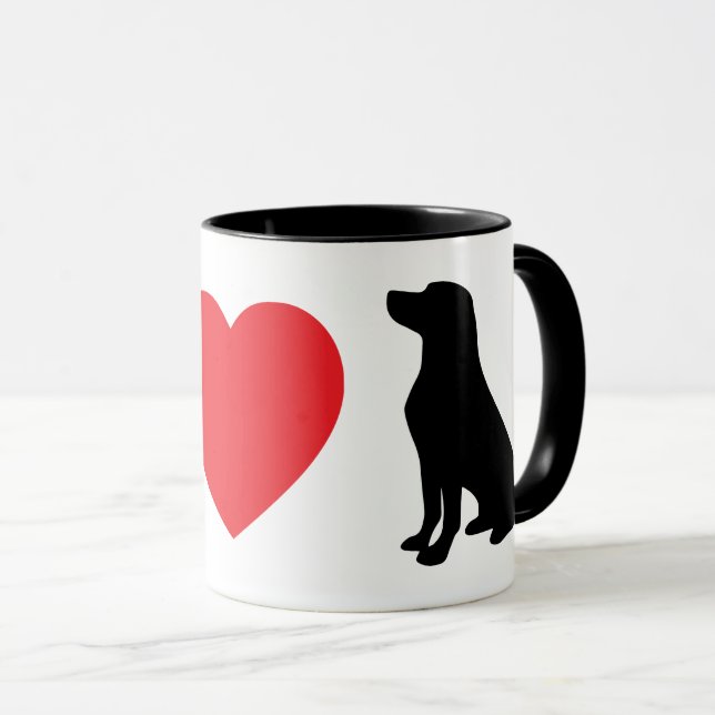 Peace, Love, and Dogs Mug (Front Right)