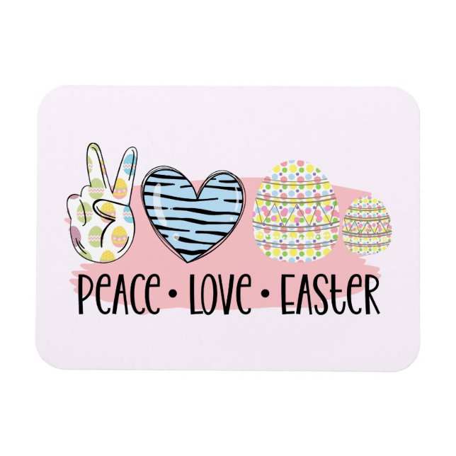 Peace, Love, and Easter Magnet (Horizontal)