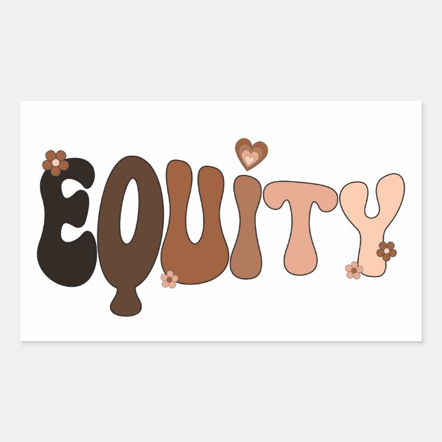 Peace Love and Equity Rectangular Sticker (Front)