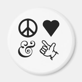 Peace Love And Get Your Guns Up Magnet