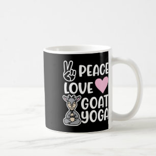 Peace Love And Goat Yoga Fitness Cute Funny Coffee Mug