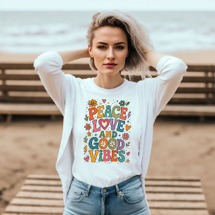 Peace, Love and Good Vibes Retro Tri-Blend Shirt