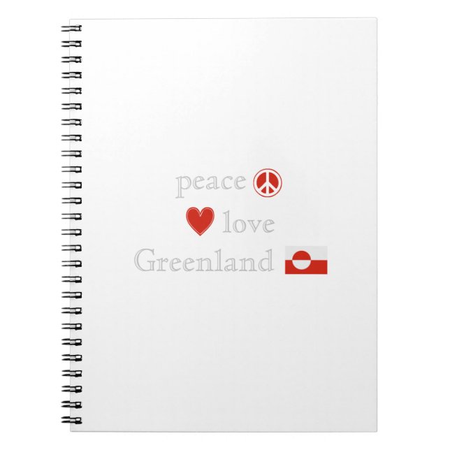 Peace Love and Greenland Notebook (Front)