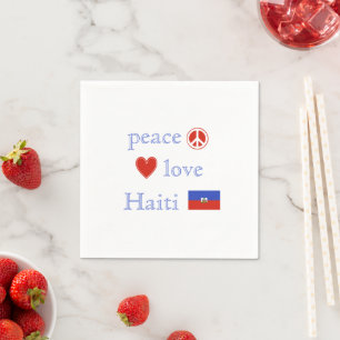 Peace Love and Haiti Napkin