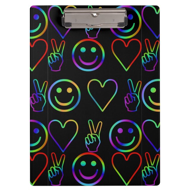 PEACE , LOVE  AND HAPPINESS CLIPBOARD (Front)