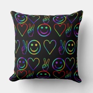 PEACE , LOVE  AND HAPPINESS CUSHION
