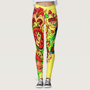 Peace, Love and Happiness. Leggings