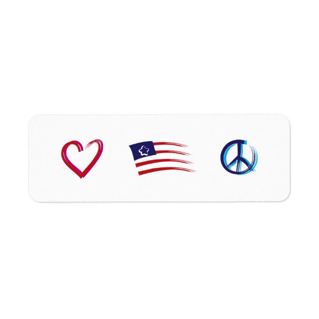 peace love and hope return address label (Front)
